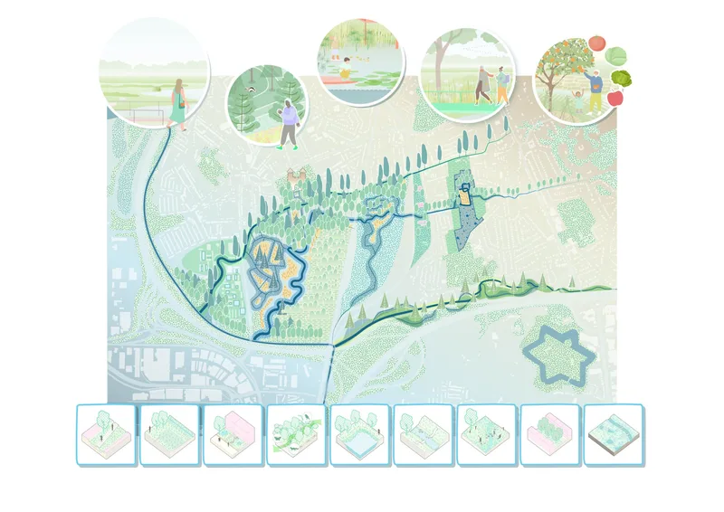 Masterplan water Oude Landen, Antwerp by Felixx Landscape Architects & Planners