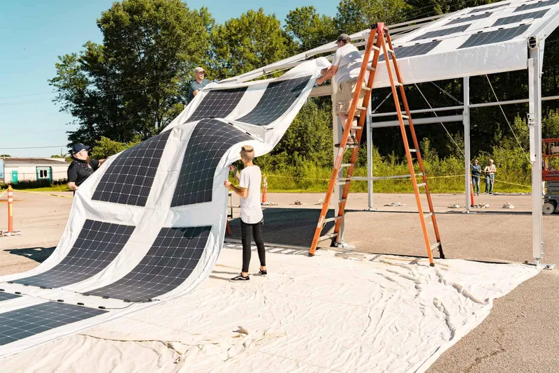 Pvilion’s Lightweight Solar Canopy by Pvilion