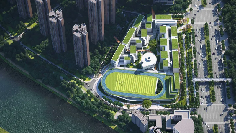 Nanhua Village Center School by Shenzhen Tianhua Architecture Design Co.,Ltd. , AND STUDIO
