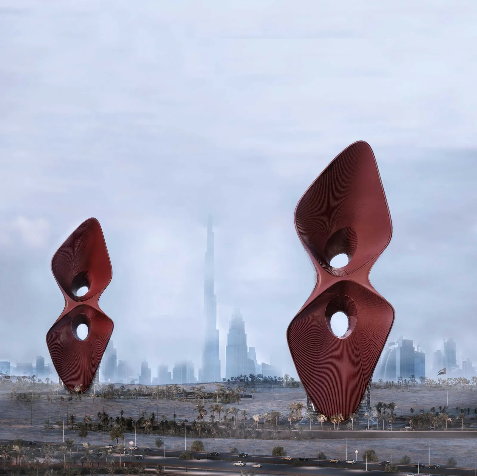 Sandstorm Absorbent Skyscraper by Kalbod Design Studio