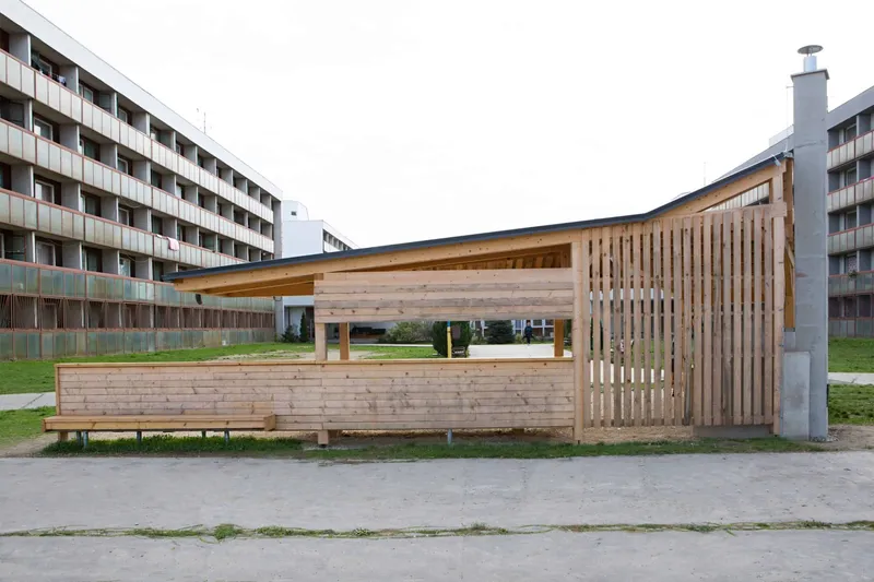 Community Kitchen in Refugee’s Facility in Gabčiko by Faculty of architecture and design STU in Bratislava, Slovakia and Bergen school of architecture /BAS, Norway