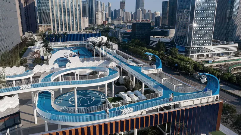 Floating Beach Basketball Court in CITY-POP Vision by FLO