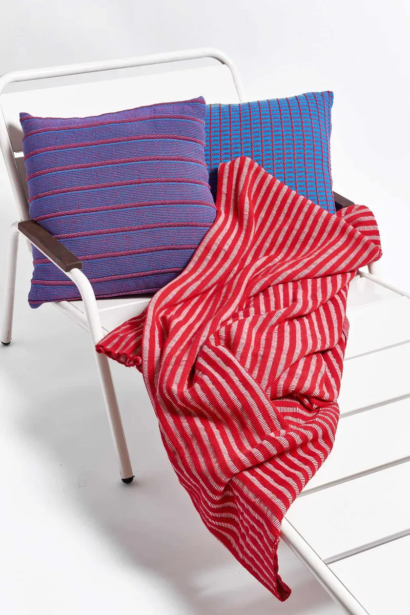 Pillows + Throws of Recycled Cotton Knit Blend by bläanks