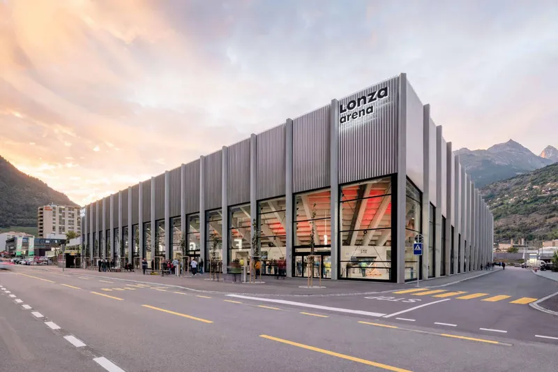 Lonza Arena – Ice rink and event hall by ARGE Rollimarchini Scheitlin Syfrig Architekten