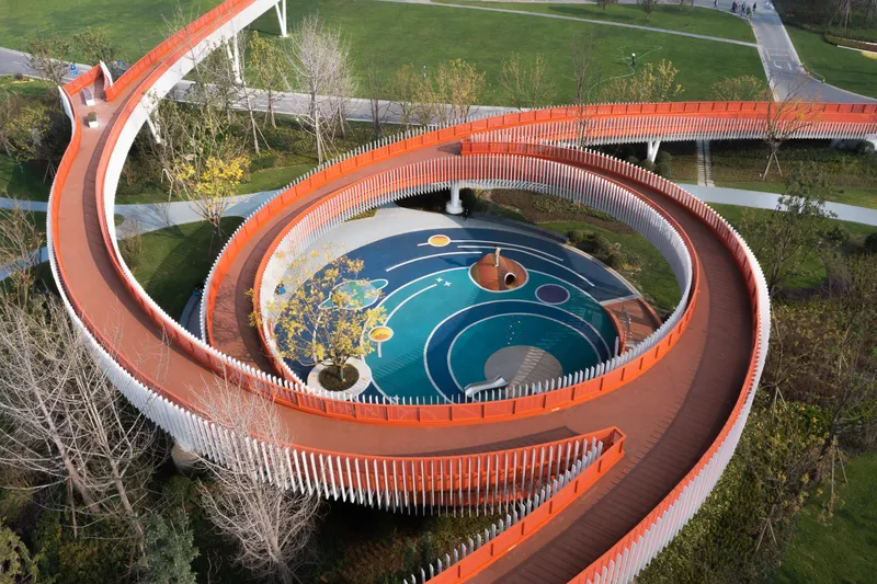 Dong‘an Lake Sports Park Bridge of Chengdu FISU World University Games by Atelier-Sizhou