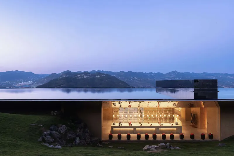 Sky Mirrors – Jingtiantai Cliffs Liquor Culture Experience Centre Of Langjiu Estate by Zone of Utopia + Mathieu Forest Architecte + LIN Xiaoguang Studio